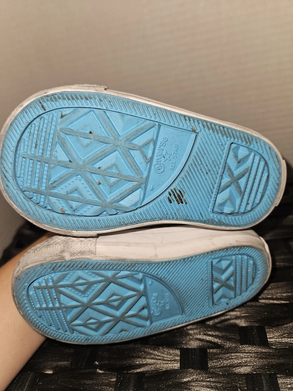Converse Kids Silver Glitter Velcro Sneakers